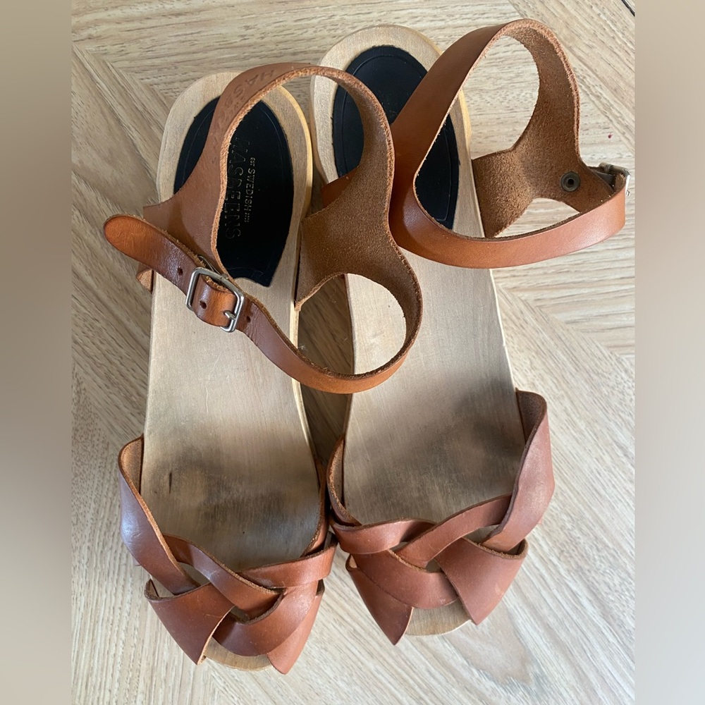 Swedish Hasbeens - Brown Leather Sandals